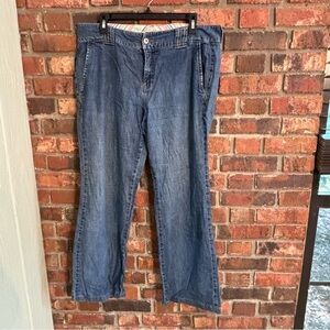 Tommy Hilfiger womens wide leg vintage y2k jeans blue 12